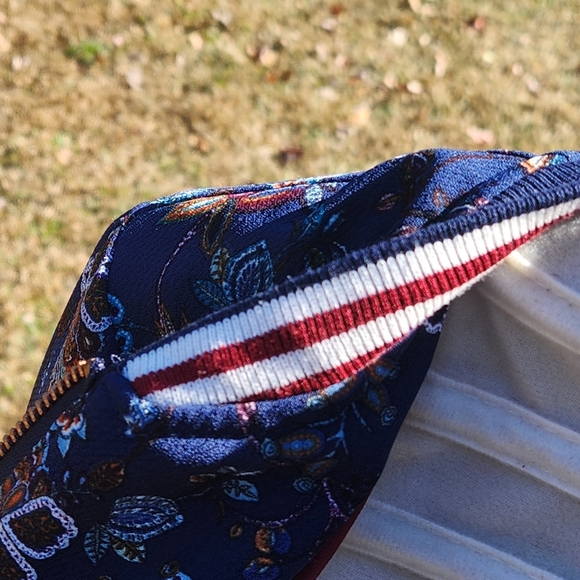 Zara Trafaluc Floral Lightweight Bomber Jacket S - Picture 6 of 8